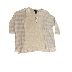 Grace Elements Beige Knit Top With Inner Tank M